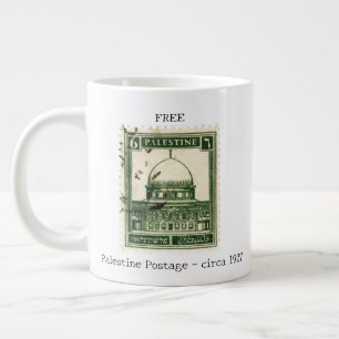 Café Gigante Taza Libre Palestina   Sellos de Palestina Históri