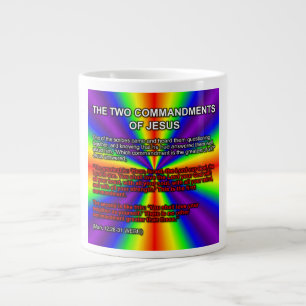 Café Gigante Taza Los Dos Mandamientos De Jesús