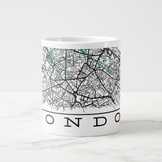 Café Gigante Taza Mapa de Londres