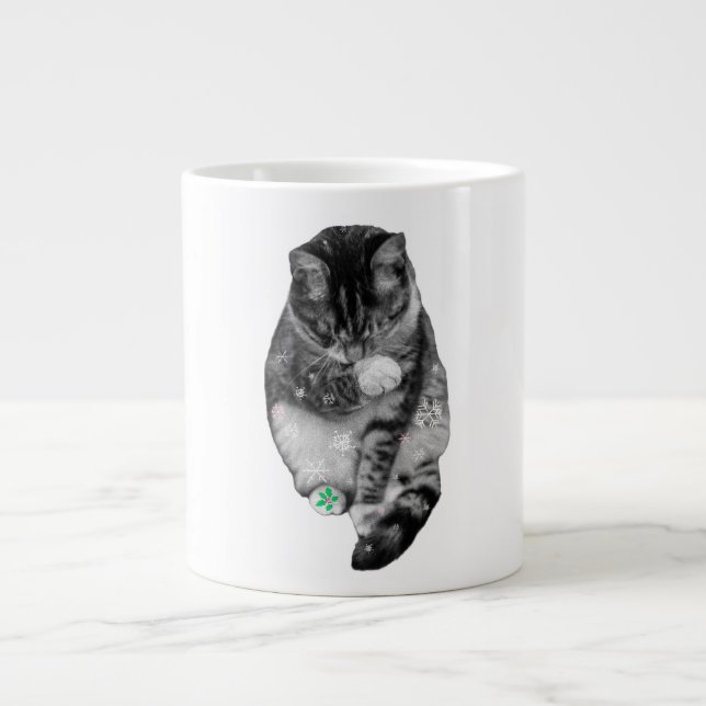 Café Gigante Taza navideña de pata escarchada (Frente)