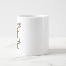 Taza navideña de renos, personalizable invierno 