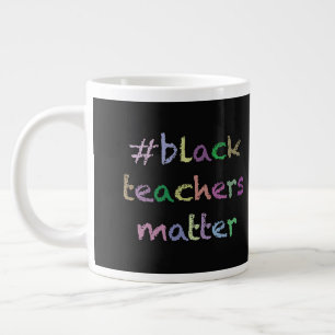 Café Gigante Taza negra del regalo del profesor de la materia