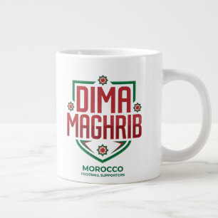 Café Gigante Taza para fanático del fútbol de Marruecos I Dima