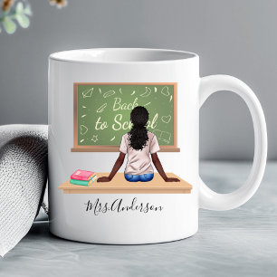 Café Gigante Taza para Maestro de Pizarra de Tiza para Regreso 