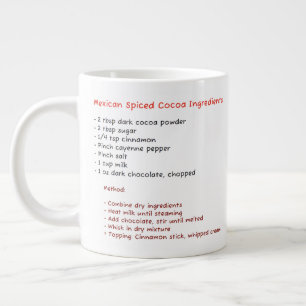 Café Gigante Taza para microondas (Receta de cacao caliente con