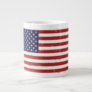 Café Gigante Taza patriótica del jumbo de la bandera