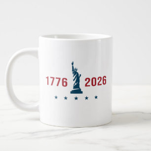 Café Gigante Taza Patriótica Jumbo USA 250 Aniversario de Liber