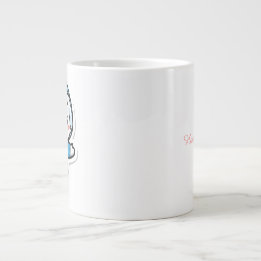 Café Gigante Taza personalizada con foto de gato astronauta lin