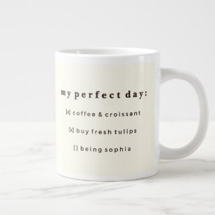 Café Gigante Taza personalizada con lista de verificación de Co