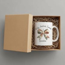 Taza personalizada con parches de cuadros