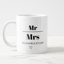 Café Gigante Taza Personalizada Sr y Sra Taza de Pareja Nombre 