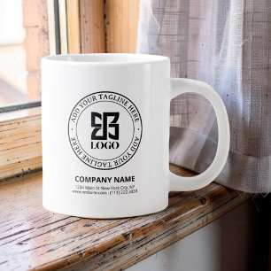 Café Gigante Taza Promocional de Negocio Pequeño con Logo Perso