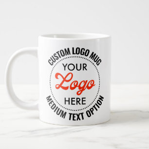 Café Gigante Taza promocional de texto mediano con logotipo gig