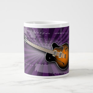 Café Gigante Taza púrpura de la especialidad de la guitarra de