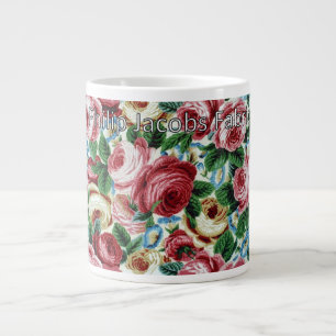 Café Gigante Taza subió "gloria" de la tela de Philip Jacobs