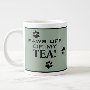 Café Gigante Tipografía de pata de perro Taza de amantes del té