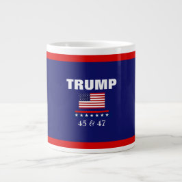 CAFÉ GIGANTE TRUMP MEJOR PRESIDENTE DE LA HISTORIA 45 & 47 TAZA