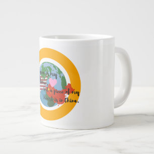 Café Gigante Un pedazo de mi corazón está en taza del jumbo d