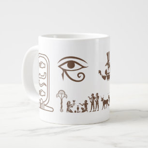 Café Gigante Una taza de cerámica con un diseño del antiguo Egi