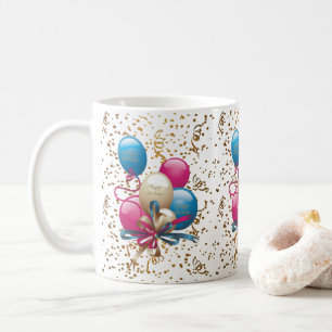 Café Globos de Taza de Cumpleaños Feliz