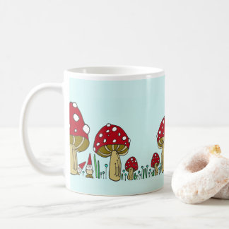 Café Gnomos y taza de las setas