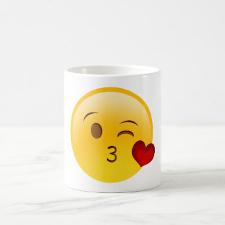 Café Golpear una taza de emoji de beso