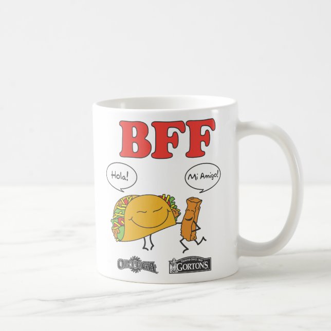 Café Gorton y taza de Ortega BFF (Derecha)