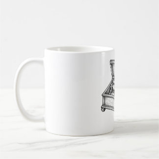 Café Grabado de caja de música victoriana Taza antigua