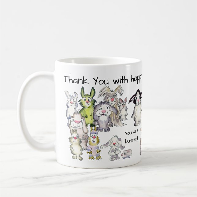 Café Gracias con la taza de los conejos de (Izquierda)