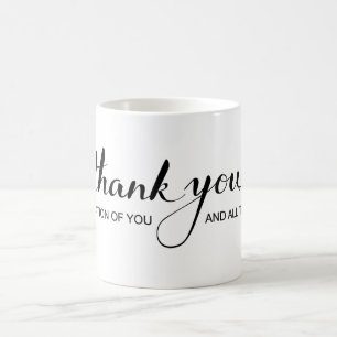 Café "Gracias en el aprecio de usted" taza