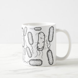 Café Gráfico lleno de la taza microbiana del Imposter