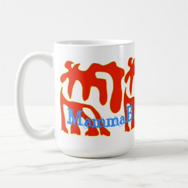 Café ¡Gran taza con diseño de MammaBASIL! (Izquierda)