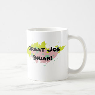 Café Gran taza personalizada del trabajo (esquema de