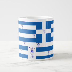 Café Grande Bandera/Evzones de /Greek de la taza