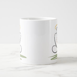Café Grande Diseño del hombre de la meditación 20 onzas. Taza
