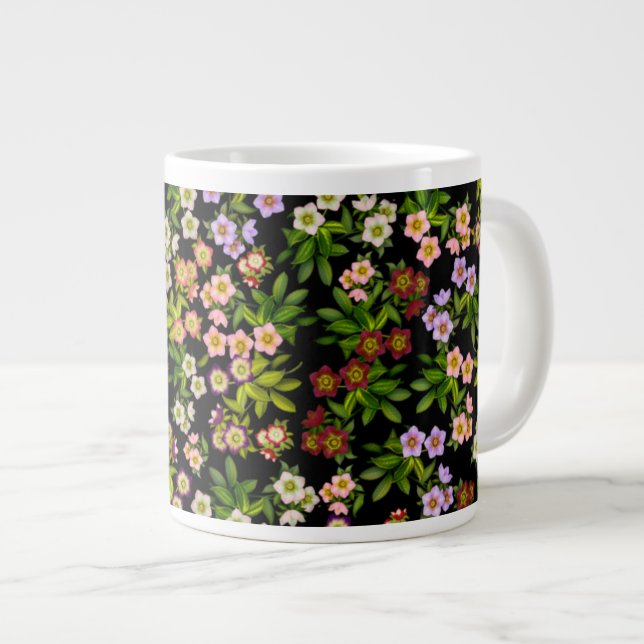 Café Grande El rosa cuaresmal del Hellebore florece la taza de (Derecha)