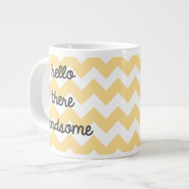 Café Grande "Hola allí" taza hermosa del jumbo de Chevron