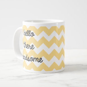 Café Grande "Hola allí" taza hermosa del jumbo de Chevron