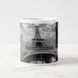 Café Grande Las vistas de la Torre Eiffel en la taza Jumbo en 