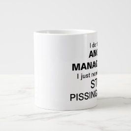 Café Grande No necesito la taza del jumbo de la gestión de la