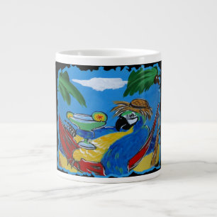 Café Grande ¡Salud! Taza del Loro de la Fiesta