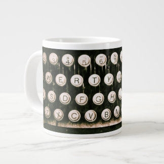 Café Grande Taza antigua del jumbo de la máquina de escribir