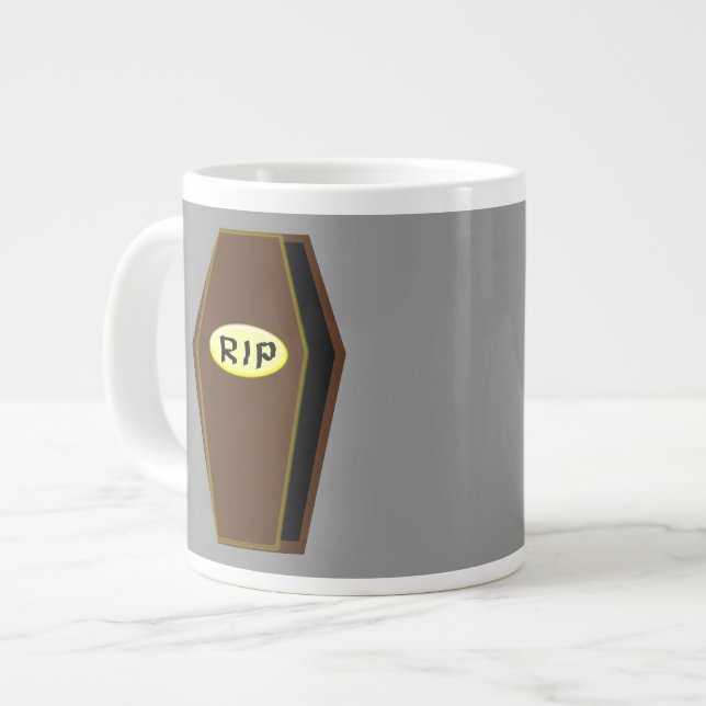 Café Grande Taza Ataúd de Doom de Halloween RIP (Izquierda)