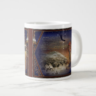 Café Grande Taza cherokee del jumbo del nativo americano de la