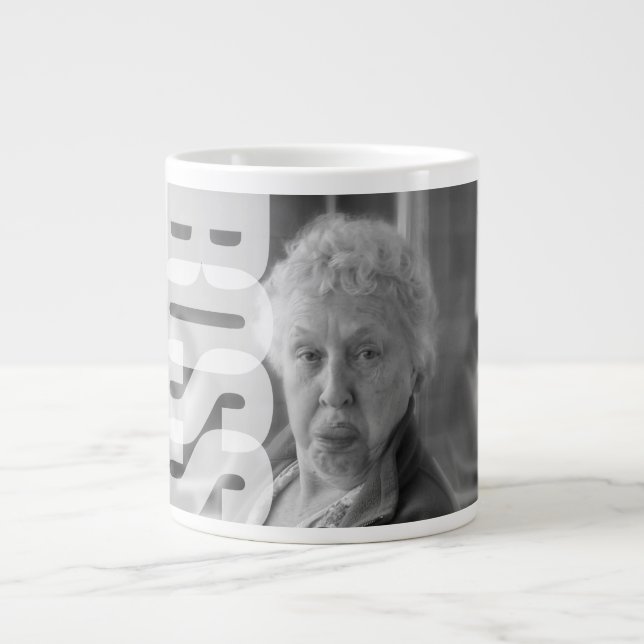 Café Grande Taza de BOSS de la señora mayor (Frente)