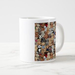 Café Grande Taza de chocolate caliente para niños con osito de
