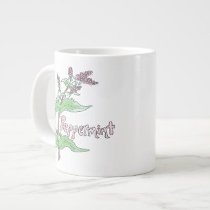 Café Grande Taza de gran tamaño del té de la hierbabuena