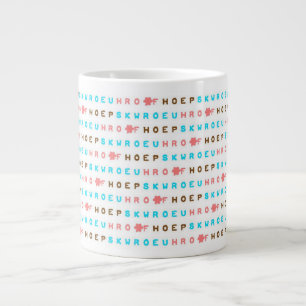 Café Grande Taza de la alegría de la esperanza del amor de