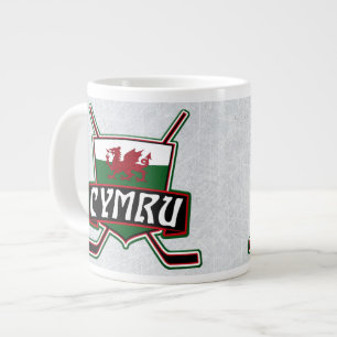 Café Grande Taza de la bandera del hockey sobre hielo de la