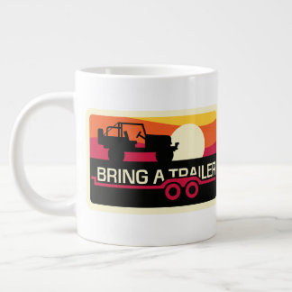 Café Grande Taza de la puesta del sol del palo FJ40